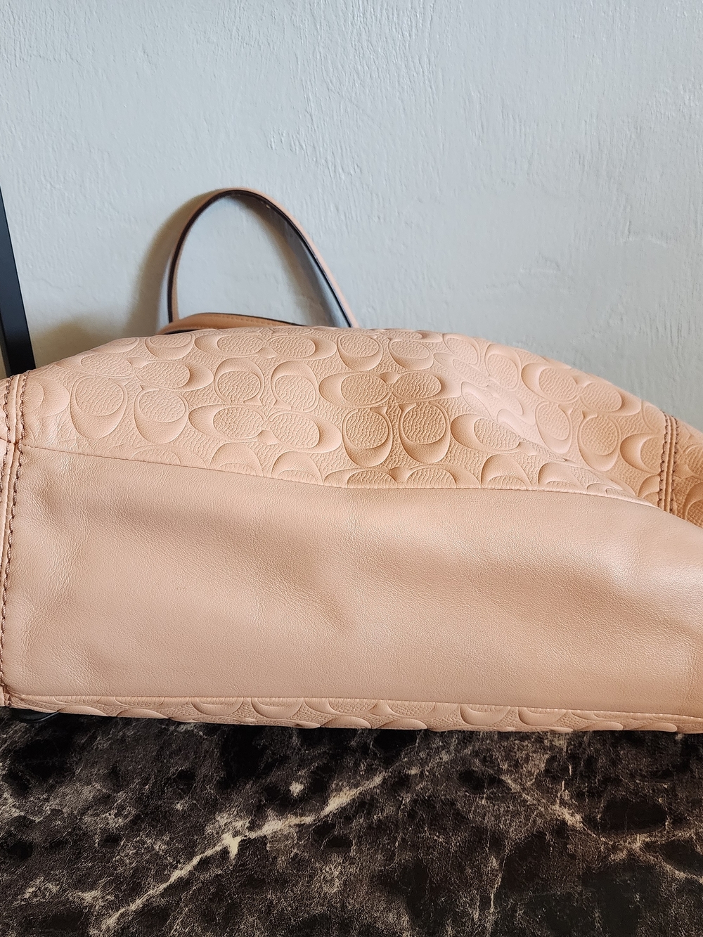 Coach Lexy Shoulder Bag In Nude Pink With Puffed Monogram - Picture 6 of 15